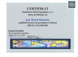 Certifikát Idealstandard