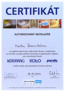 Certifikát Keramag